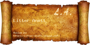 Litter Anett névjegykártya