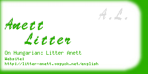 anett litter business card